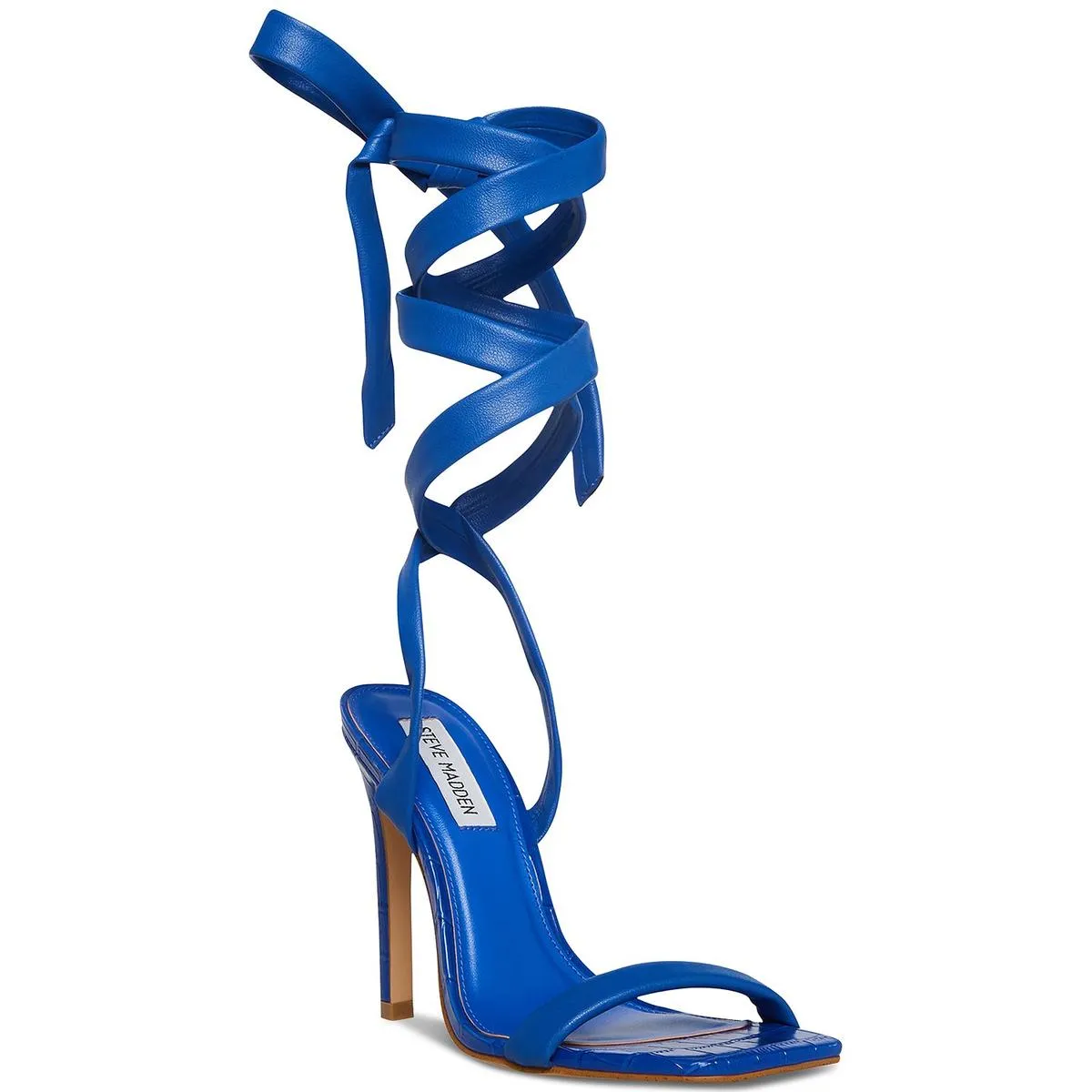 Utilize Womens Faux Leather Wrap Heels
