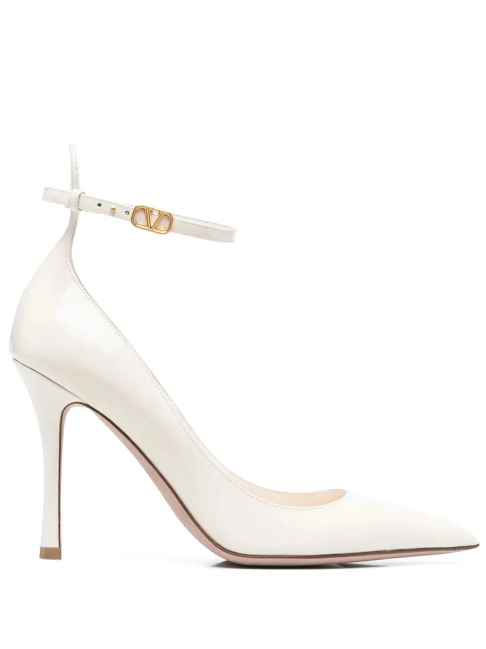 Valentino 100Mm Tan-Go Leather Pumps