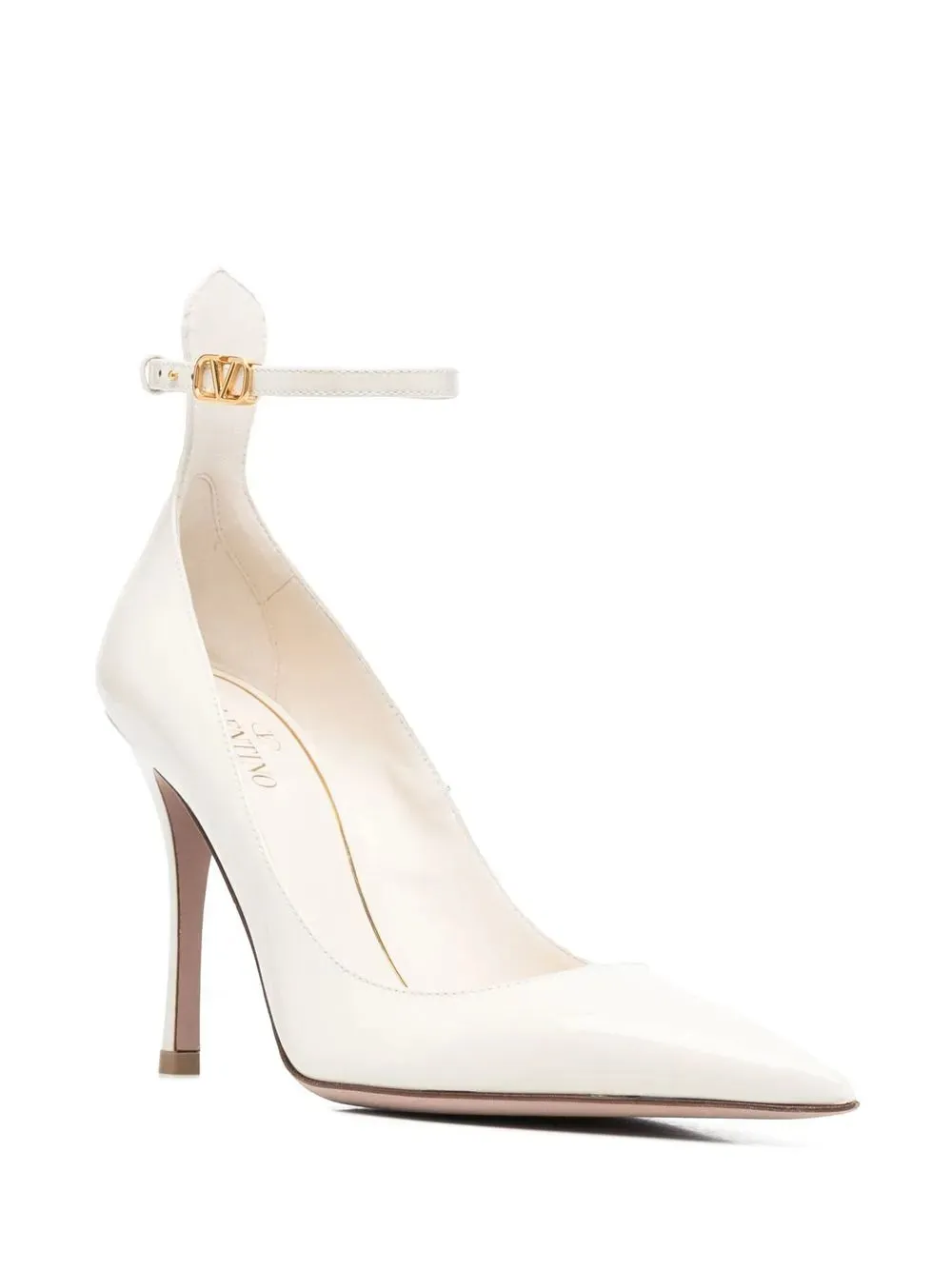 Valentino 100Mm Tan-Go Leather Pumps