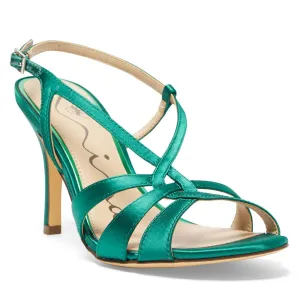 Valley Heel in Spruce Crystal Satin