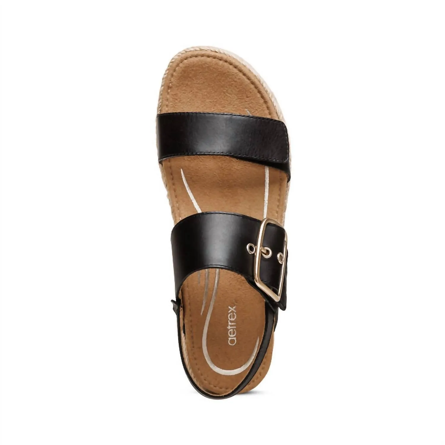 Vania Arch Support Platform Sandal In Black