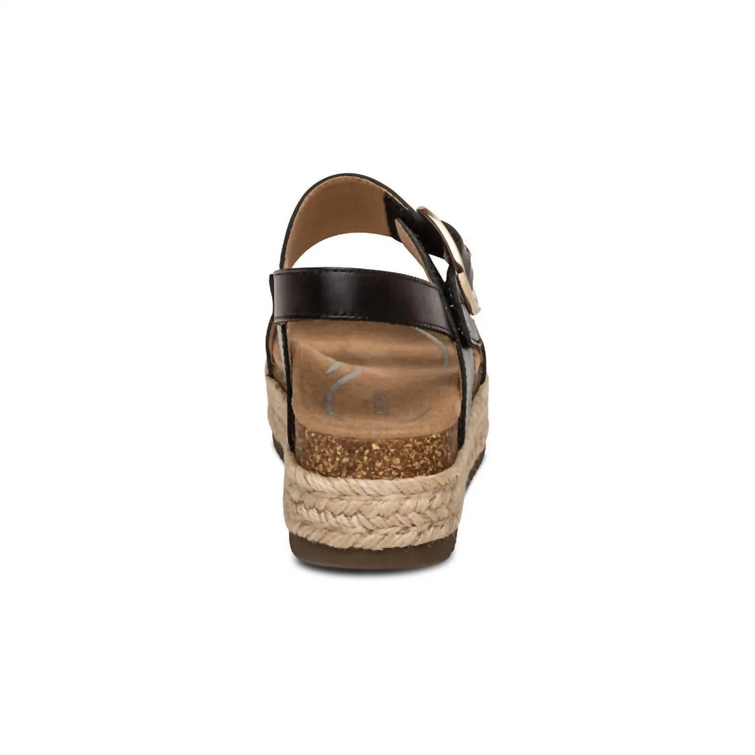 Vania Arch Support Platform Sandal In Black