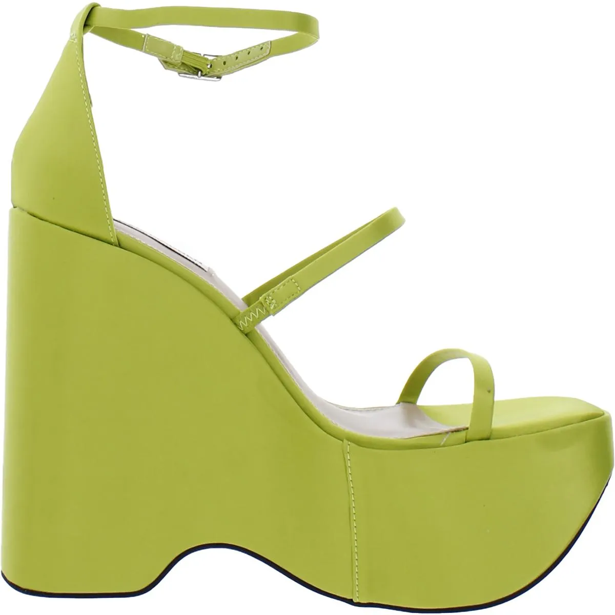 Varia Womens Satin Strappy Wedge Heels