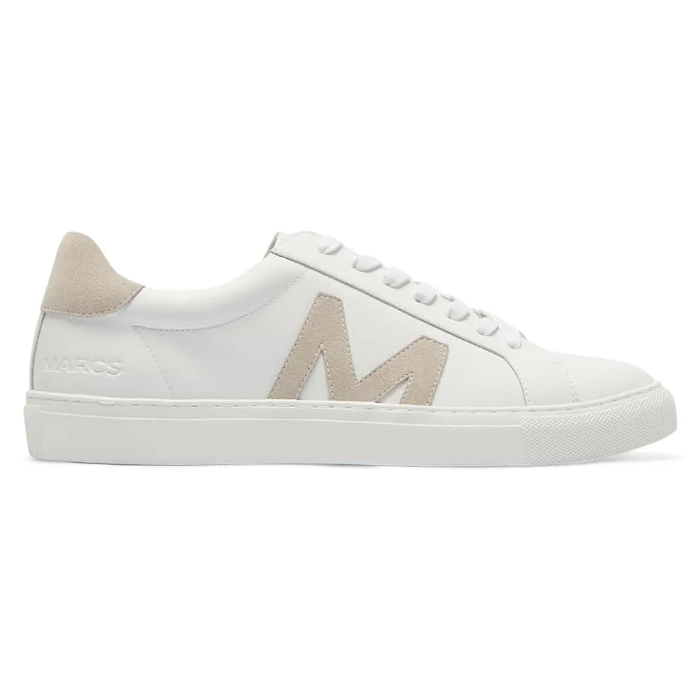 Varsity Sneaker in Natural Leather