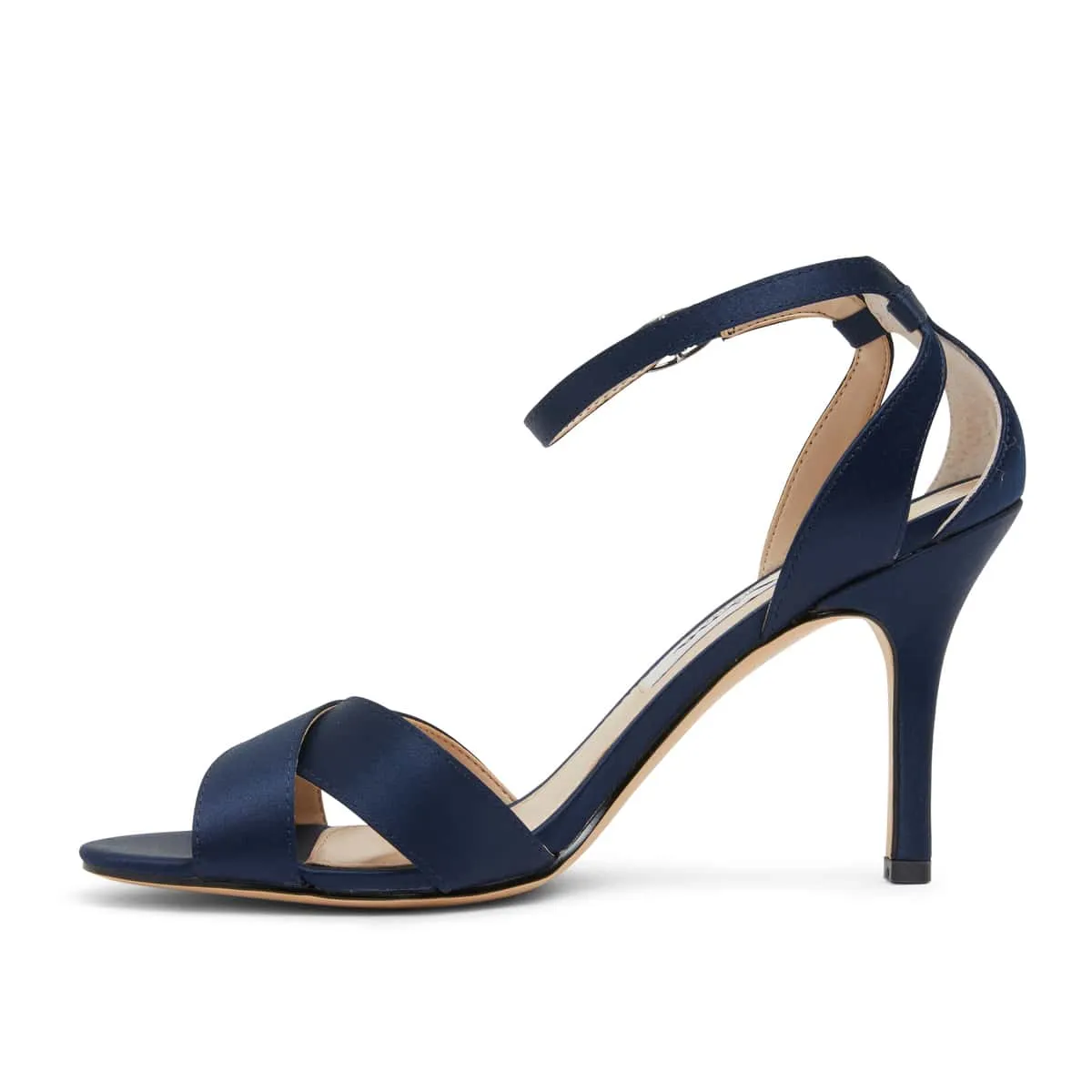 Venus Heel in Navy Satin