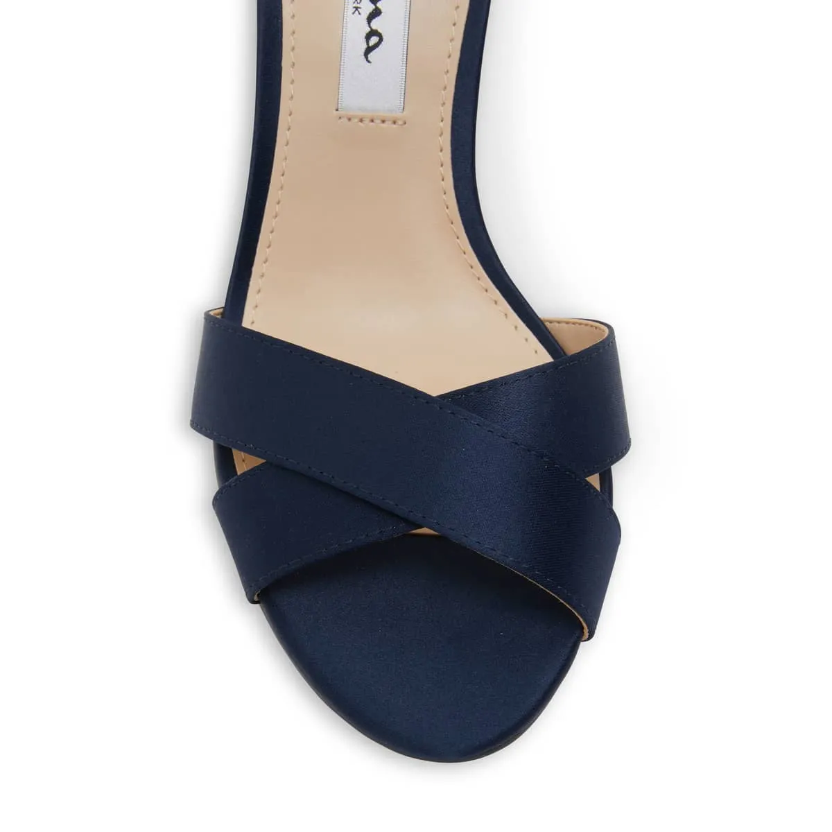 Venus Heel in Navy Satin