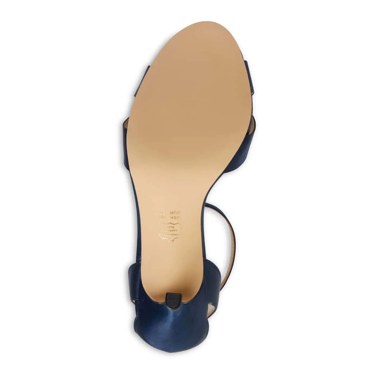 Venus Heel in Navy Satin