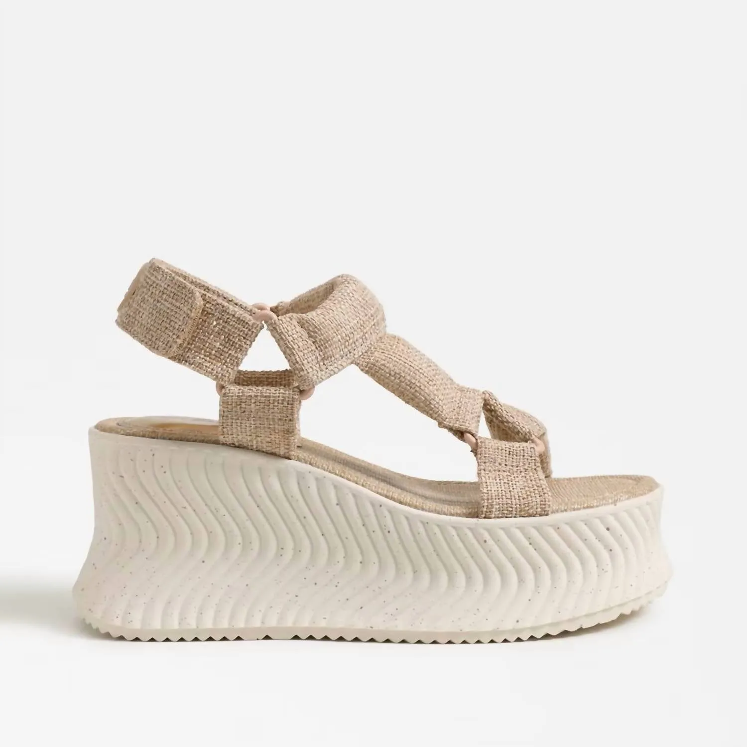 Venus Platform Sandal In Sand Dune