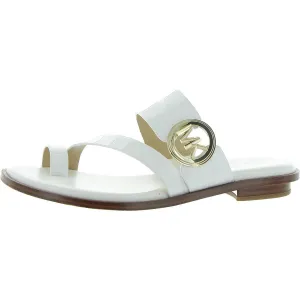 Vera Womens Faux Leather Slip On Slide Sandals