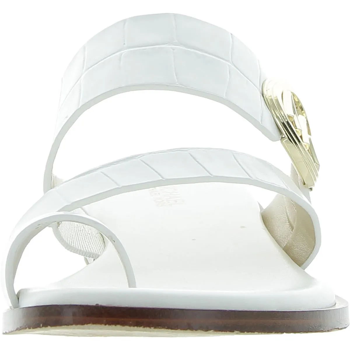 Vera Womens Faux Leather Slip On Slide Sandals