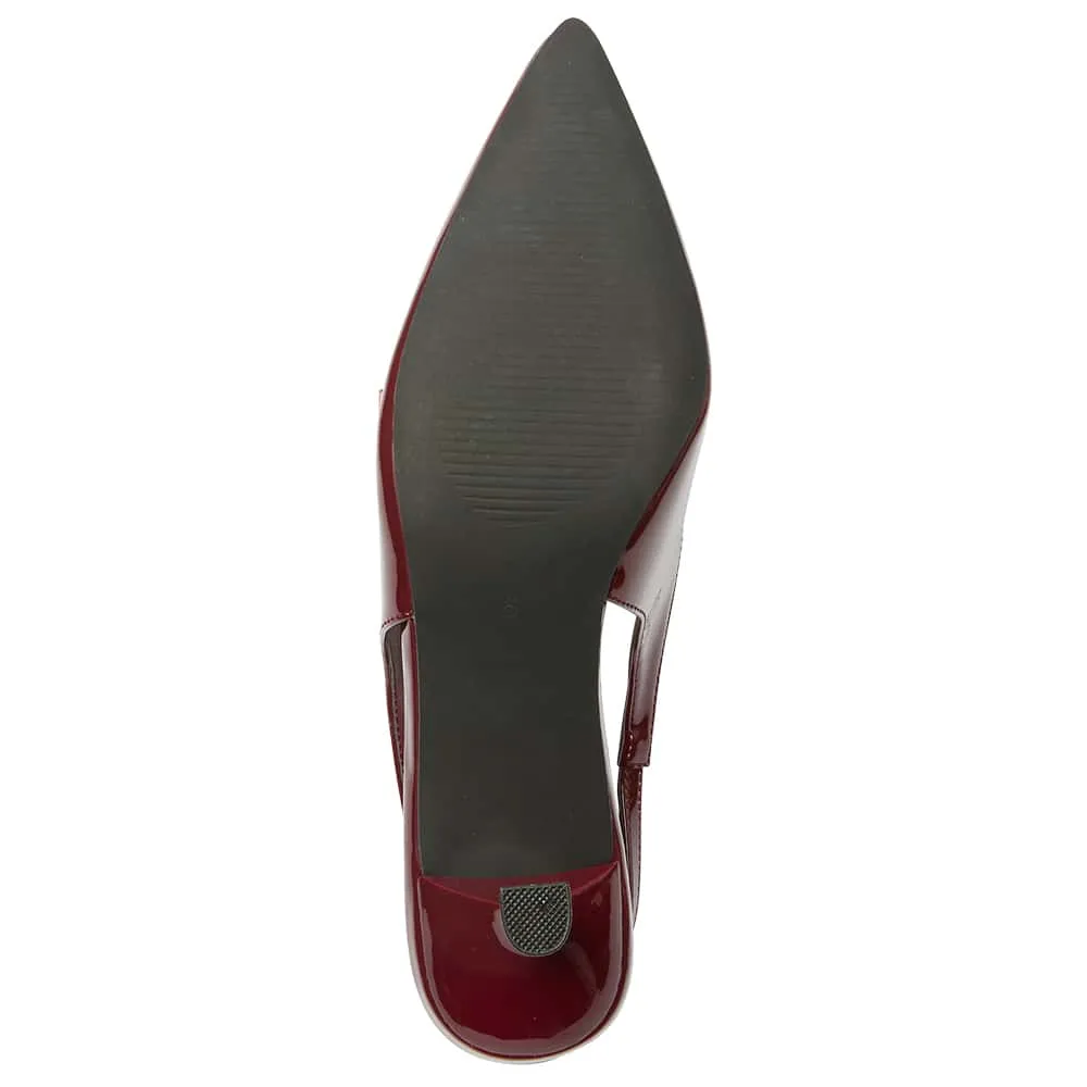 Verity Heel in Cherry Patent