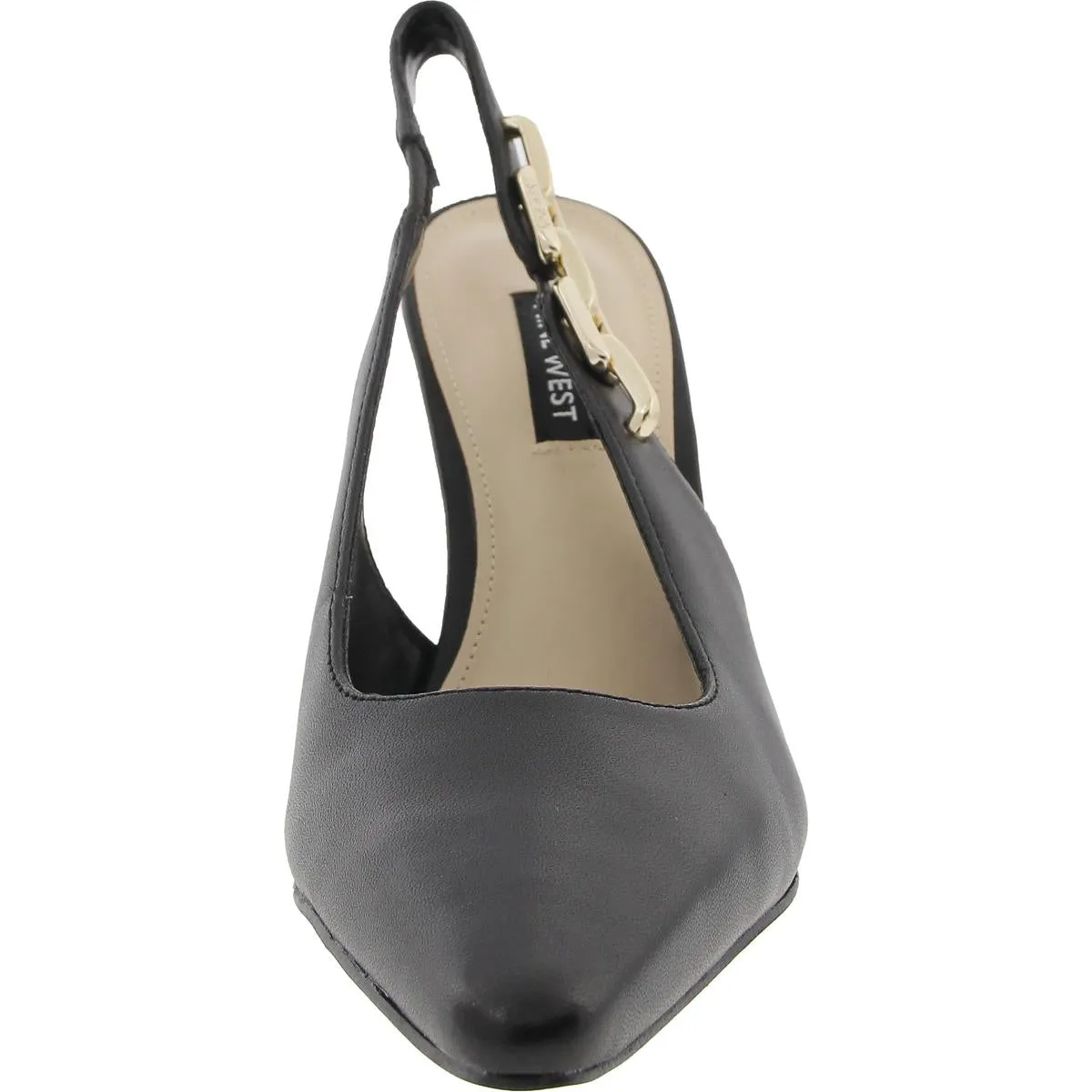Veroni Womens Stretch Leather Slingback Heels