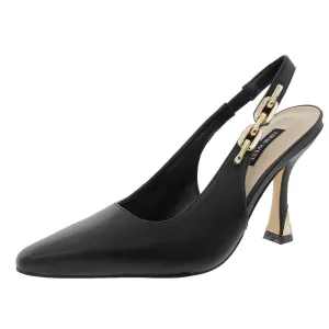 Veroni Womens Stretch Leather Slingback Heels
