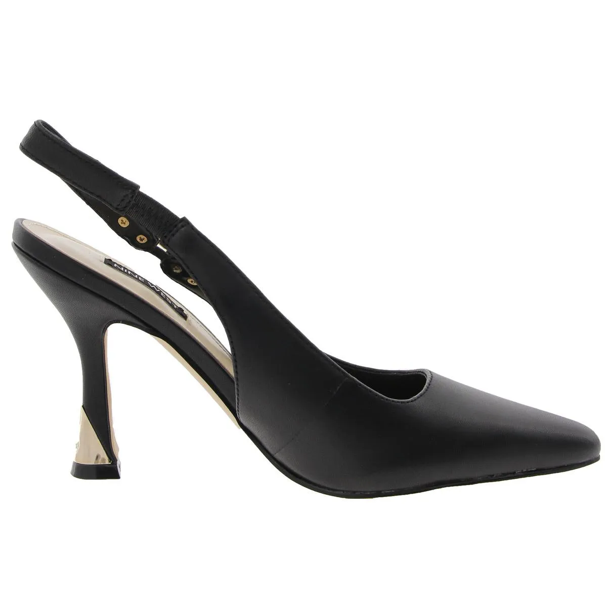 Veroni Womens Stretch Leather Slingback Heels