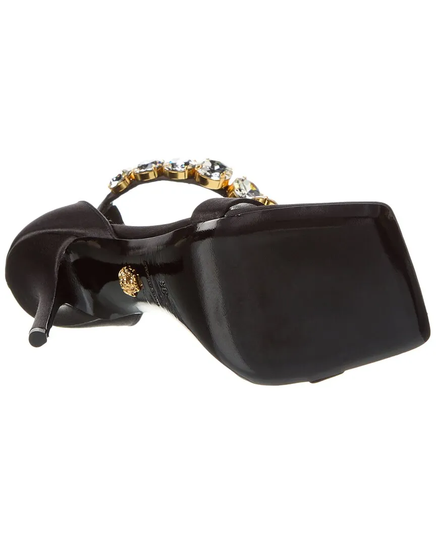 Versace Crystal Satin Sandal