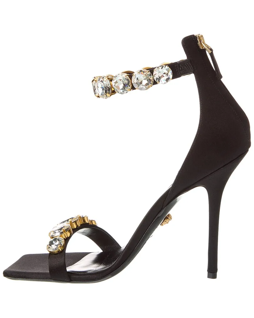 Versace Crystal Satin Sandal