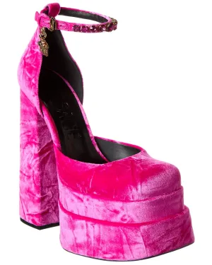 Versace Medusa Aevitas Velvet Platform Pump