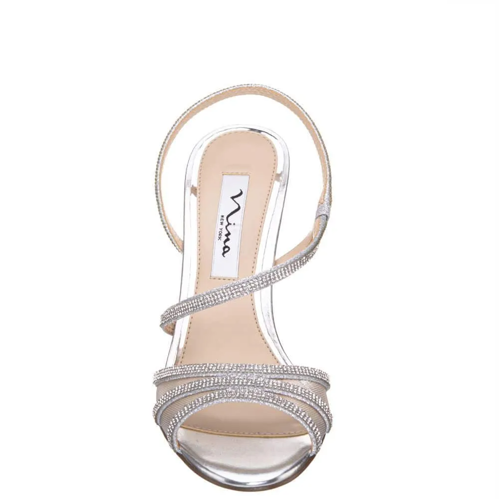 Vianca Heel in New Silver Baby Glitter