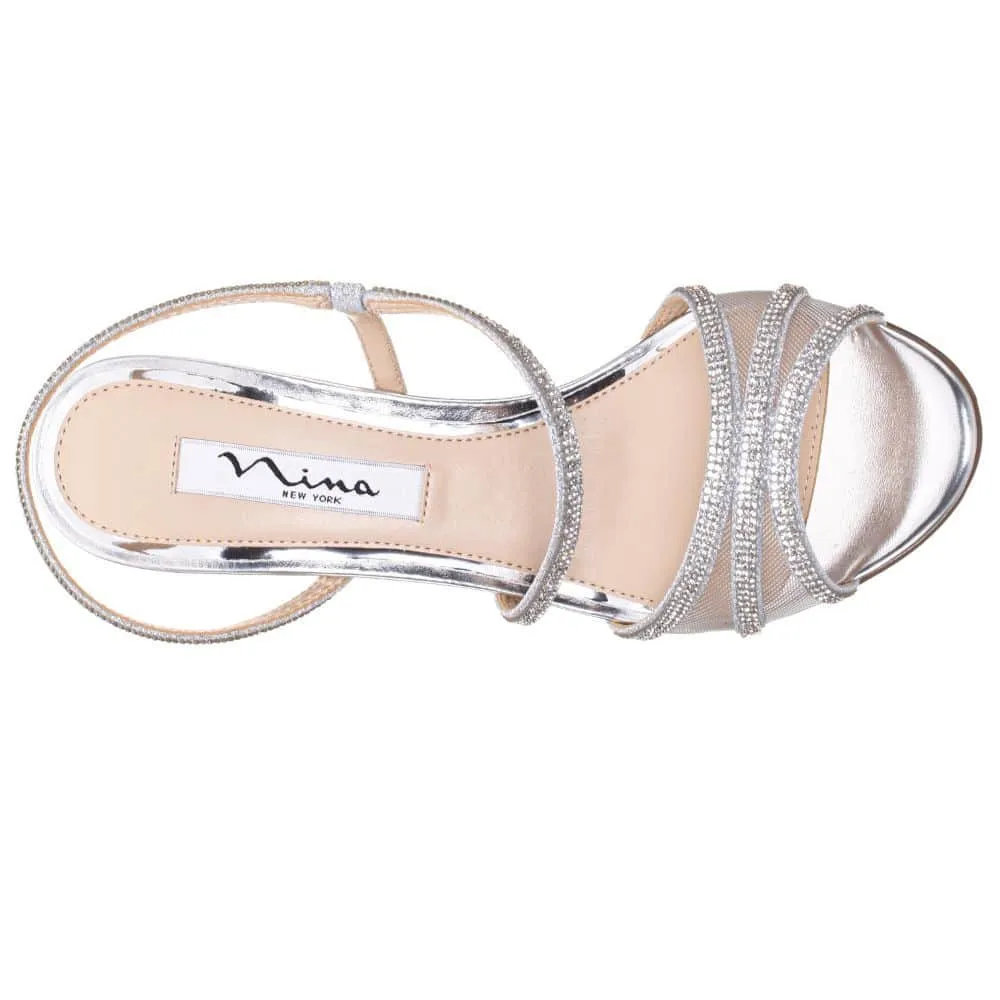 Vianca Heel in New Silver Baby Glitter