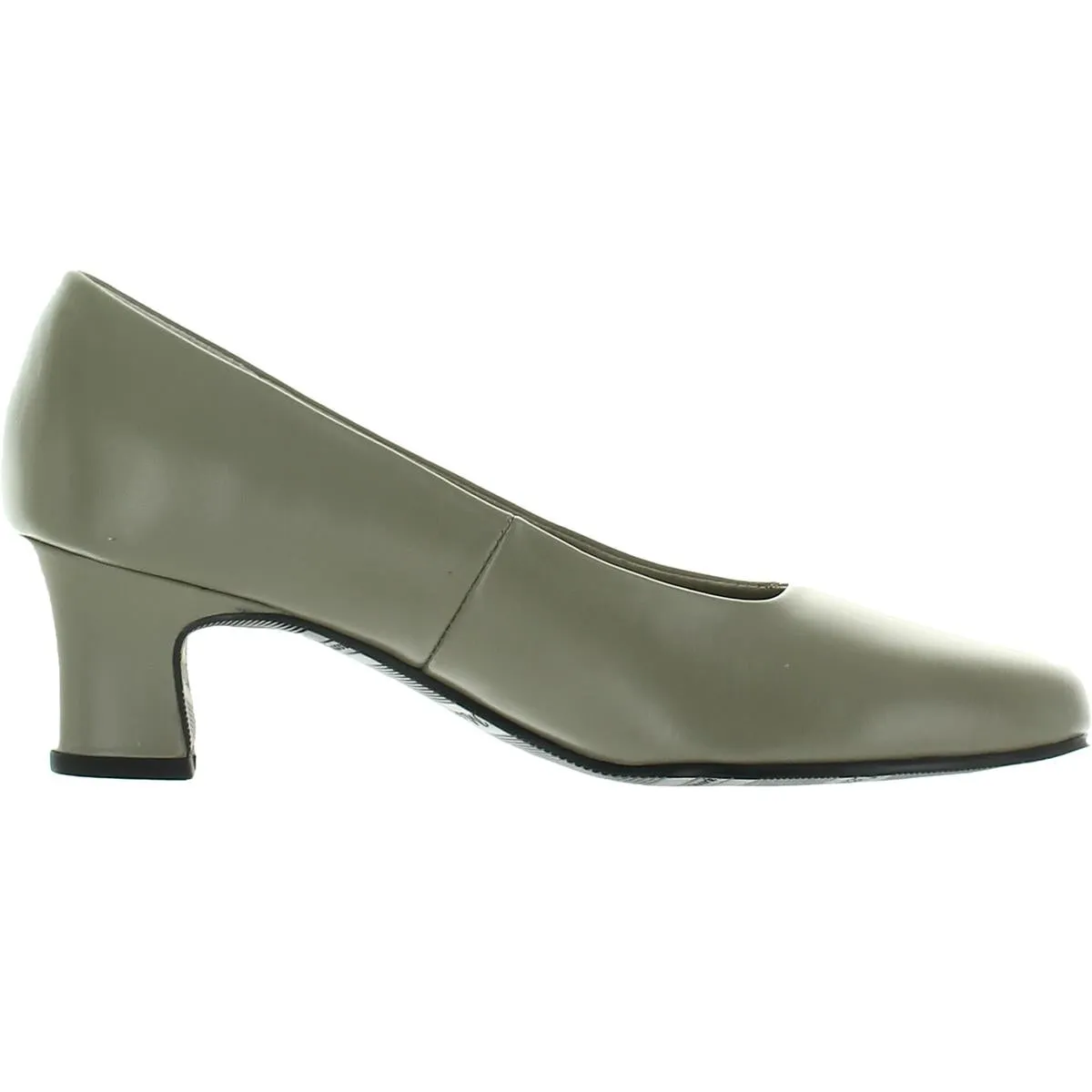 Vicki Womens Leather Casual Dress Heels