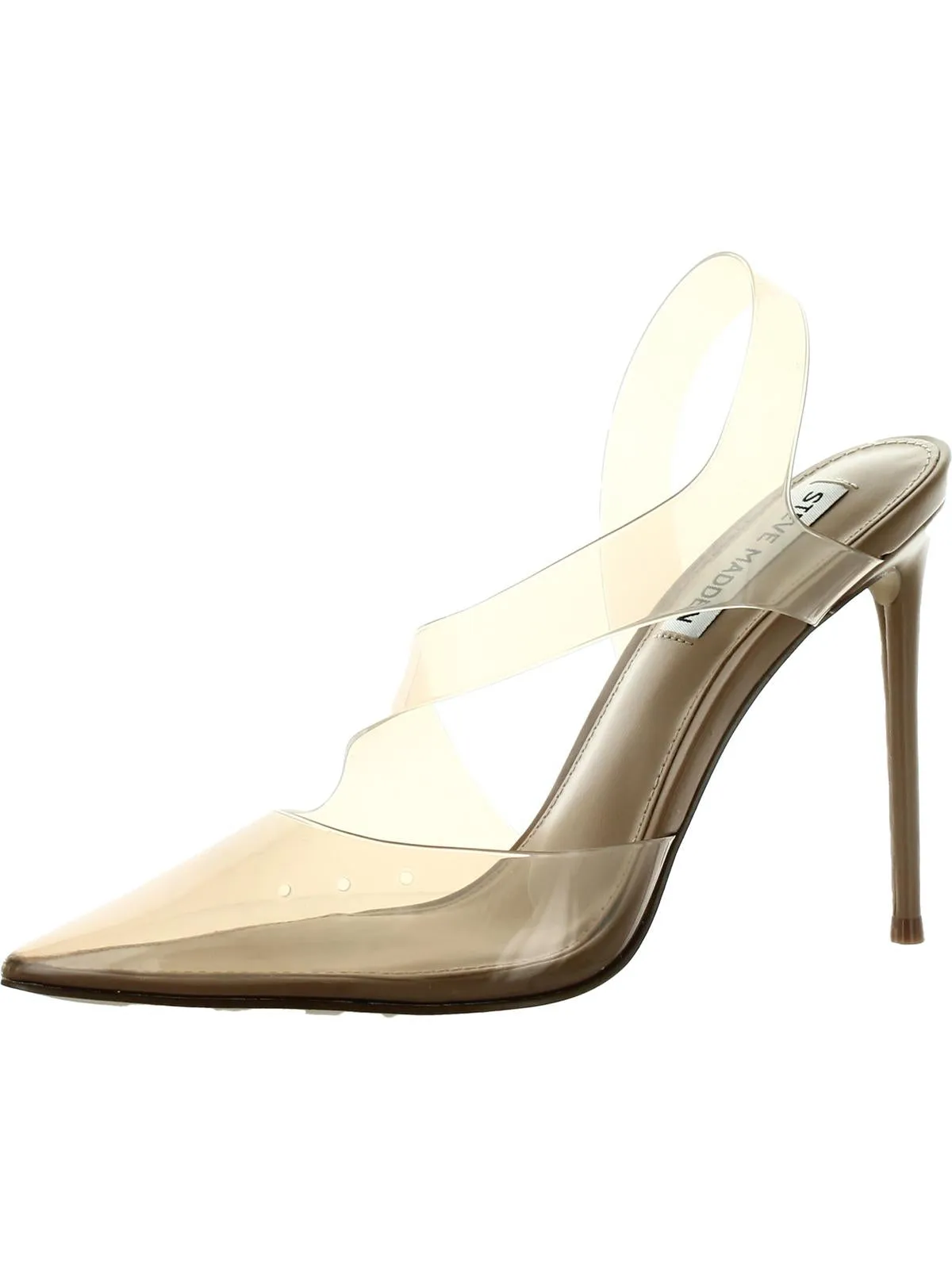Vienne Womens Clear Slip On Slingback Heels