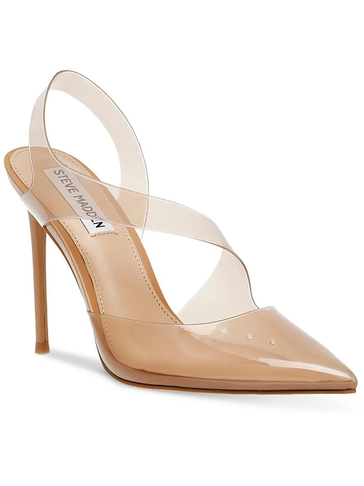 Vienne Womens Clear Slip On Slingback Heels