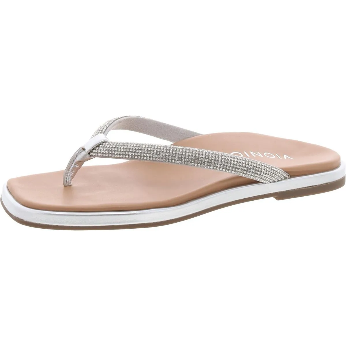 Vista Shine Womens Leather Slip On Thong Sandals