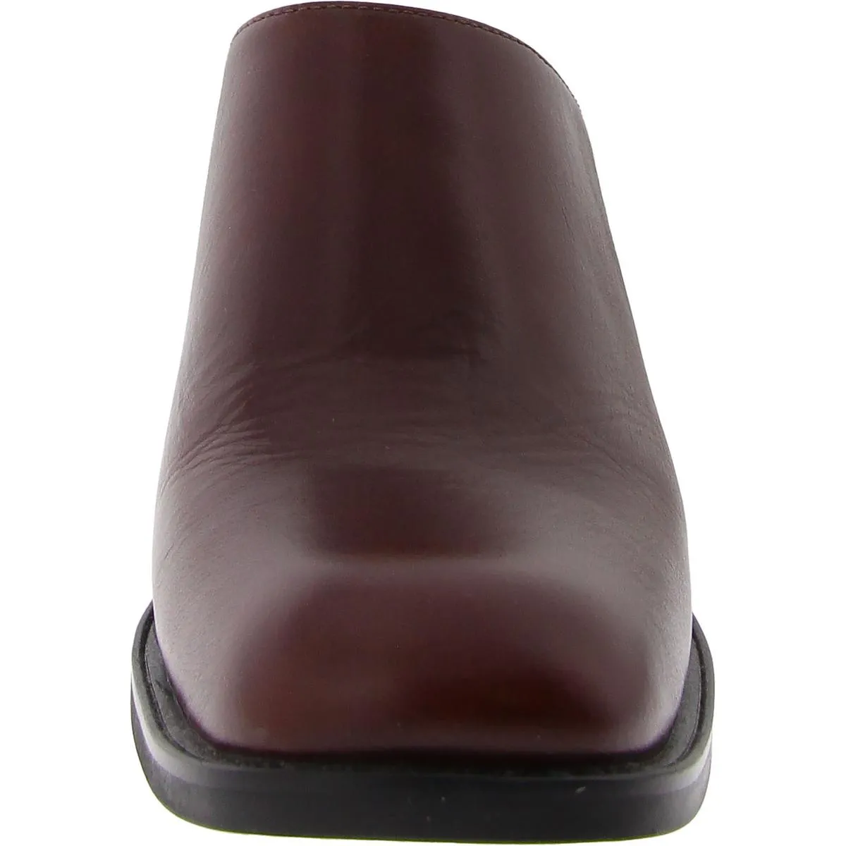 WALKIN Womens Leather Slip On Mules