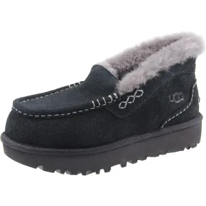 WAnsley Womens Solid Faux Suede Slip-On Sneakers