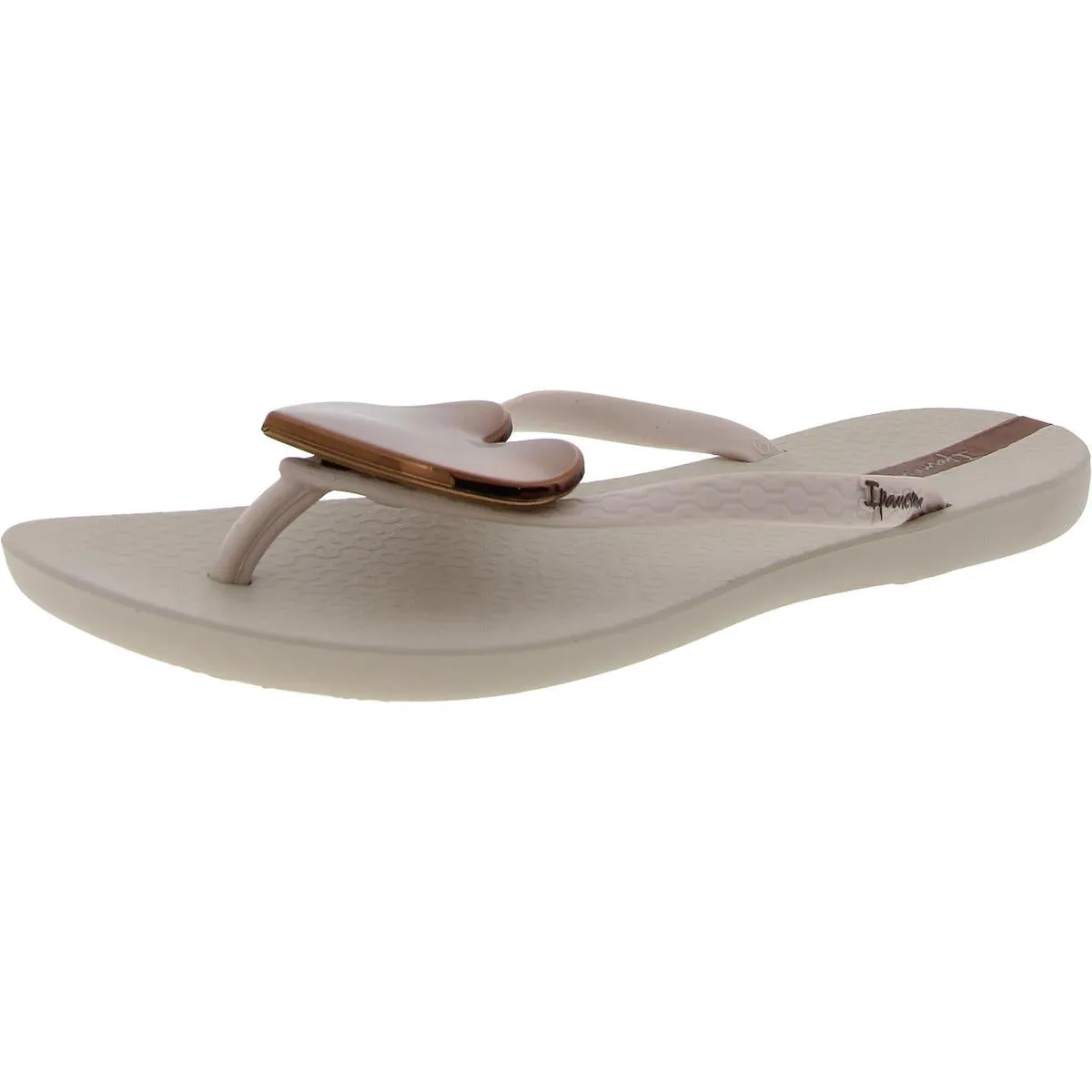 WAVEHEART Womens Jeweled Manmade Flip-Flops