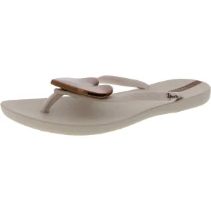 WAVEHEART Womens Jeweled Manmade Flip-Flops
