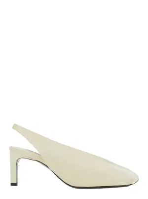 White Sling Back Shoes