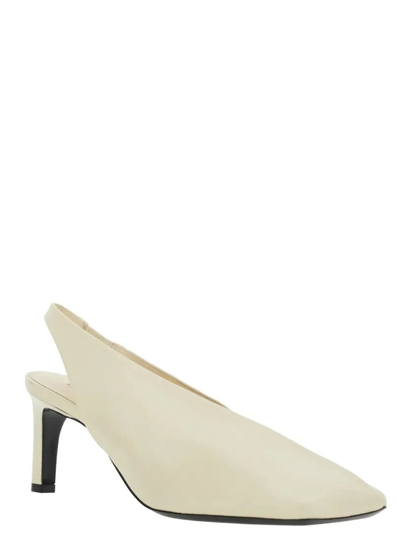 White Sling Back Shoes