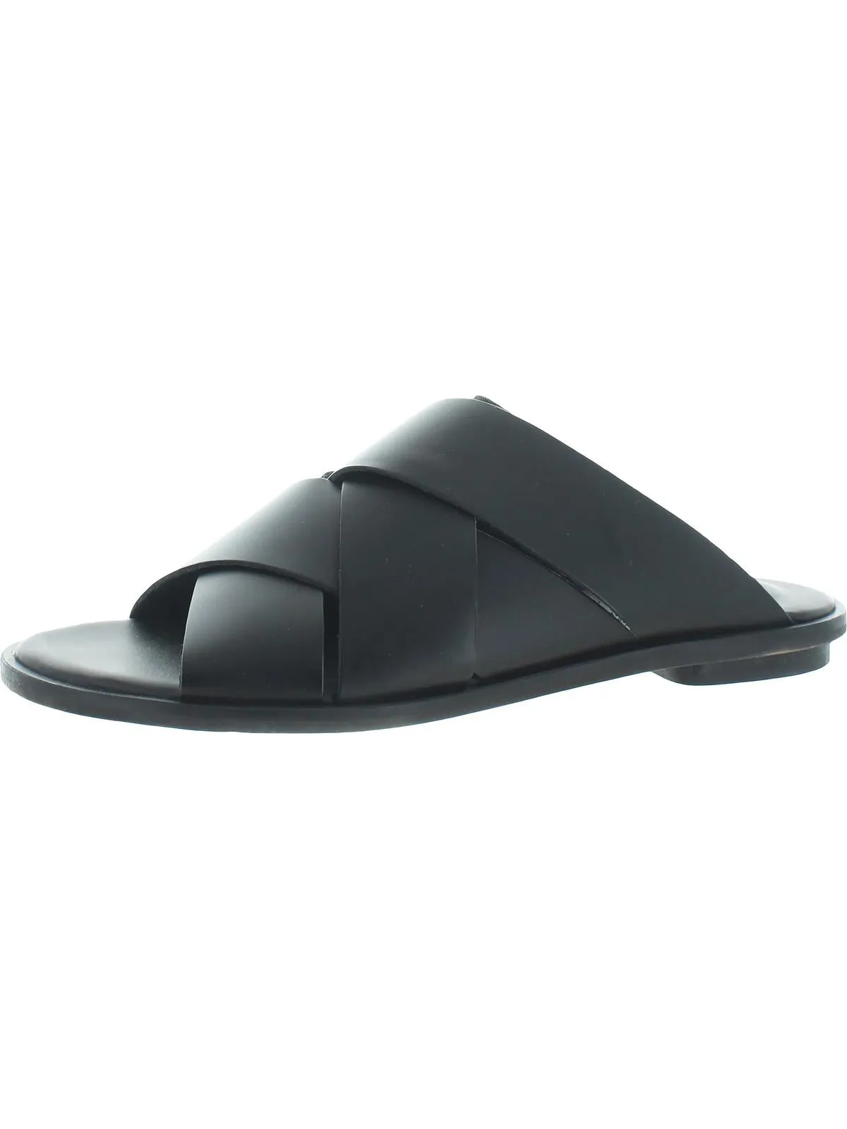 Willow Art Womens Leather Slip On Flat Sandals