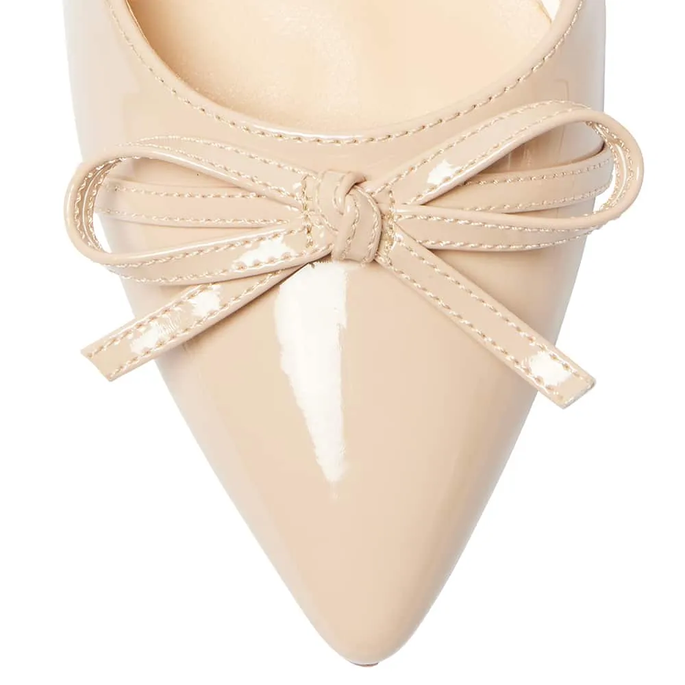 Wish Heel in Nude Patent