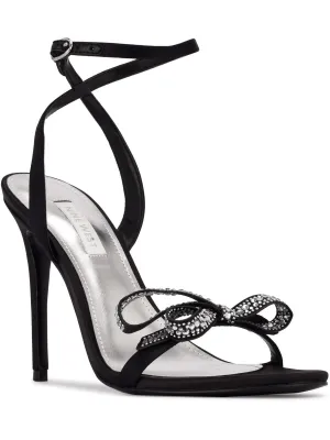 WN Marry 7 Womens Satin Embellished Ankle Strap