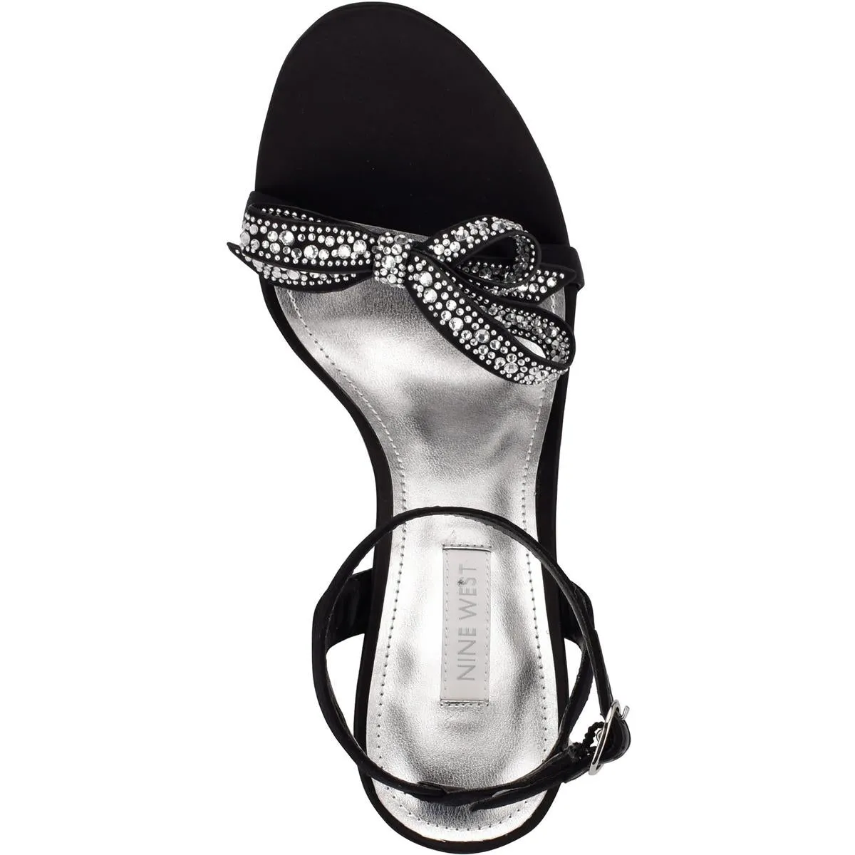 WN Marry 7 Womens Satin Embellished Ankle Strap