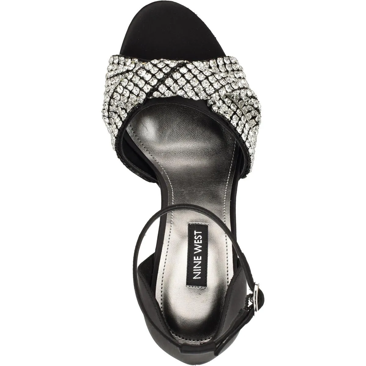 WN WARY 2 Womens Woven Jeweled Platform Sandals