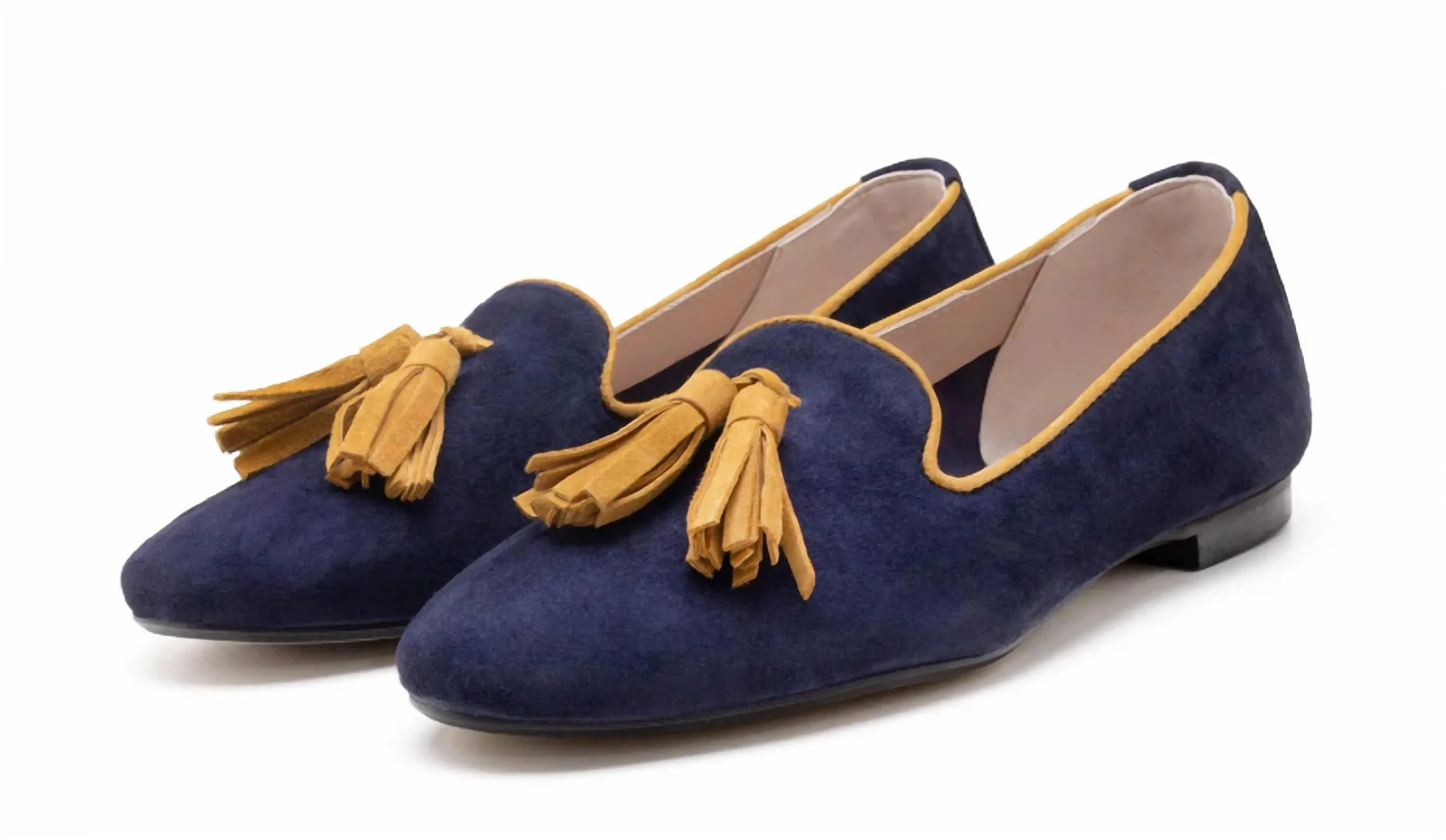 Women Athena Slip On Shoes In Navy With Gold