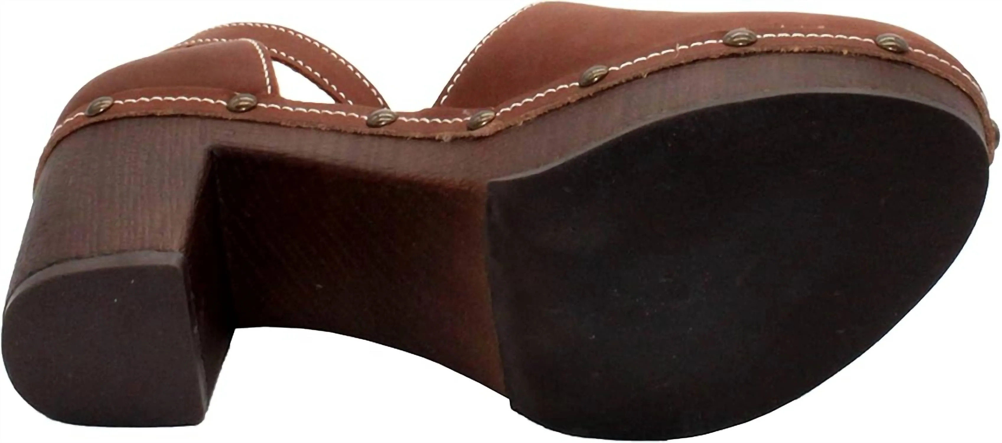 Women Donerail Stitch Block Heel In Rust
