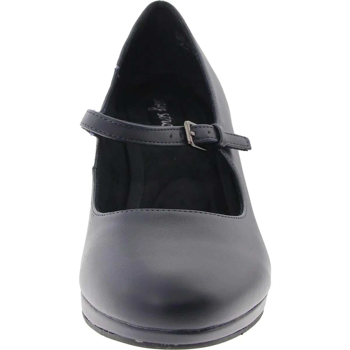 Womens Adjustable Faux Leather Mary Jane Heels