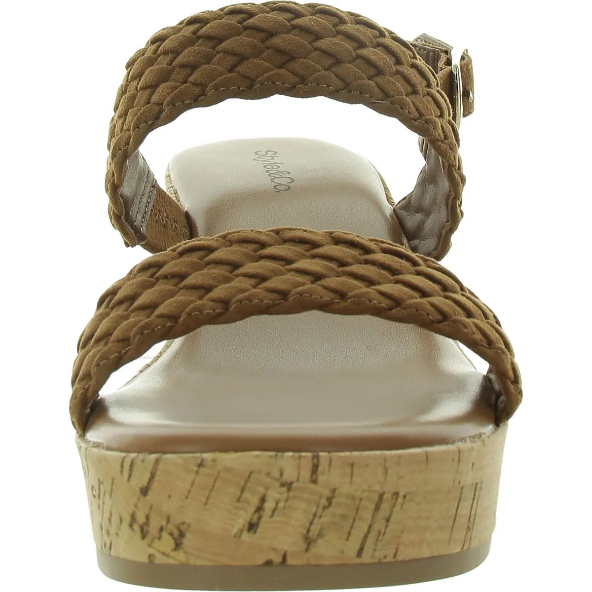 Womens Adjustable Faux Suede Wedge Sandals