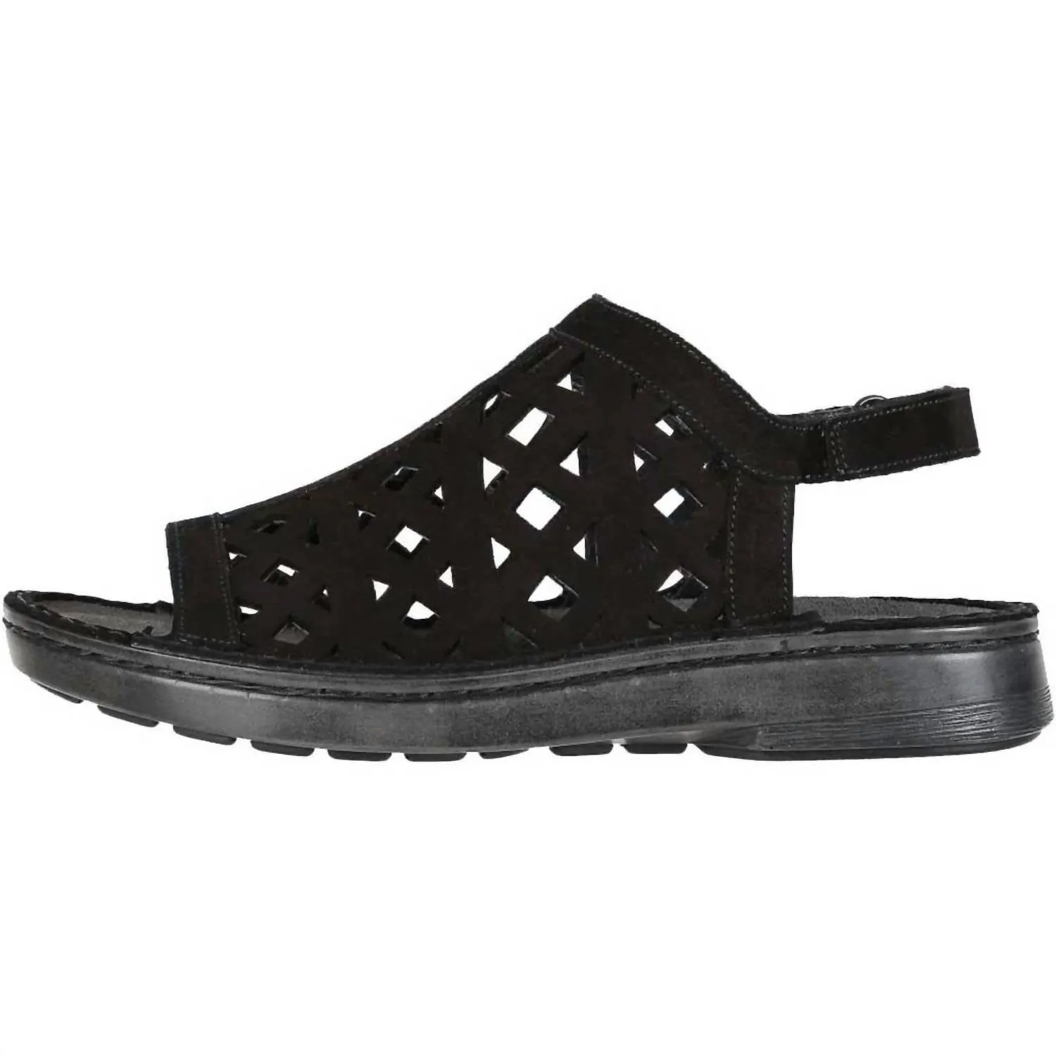 Women's Amadora Velvet Nubuck Sandal In Black Velvet Nubuck B12