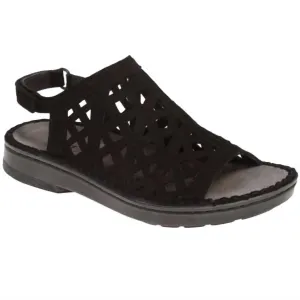 Women's Amadora Velvet Nubuck Sandal In Black Velvet Nubuck B12