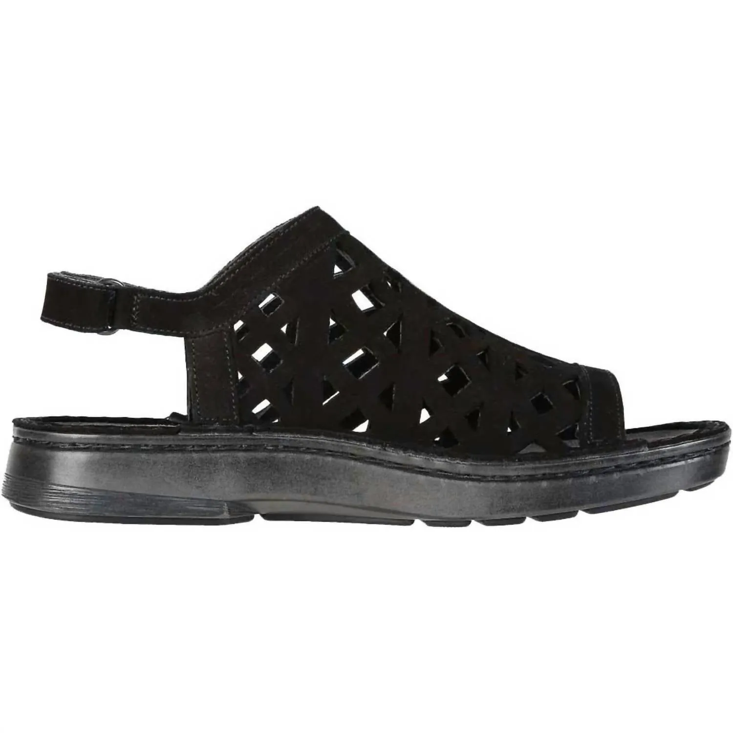 Women's Amadora Velvet Nubuck Sandal In Black Velvet Nubuck B12