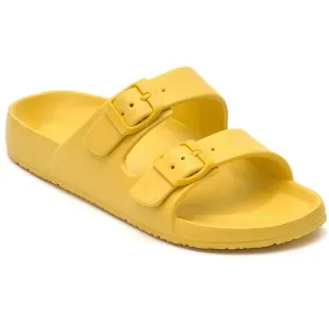 Womens Animal Print Buckle Footbed Sandals
