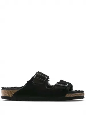 Women's Arizona Shearling Sandal In Black