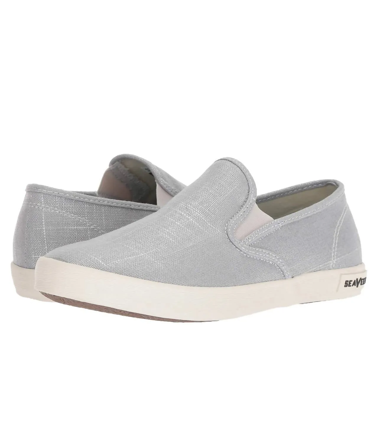 Women's Baja Metallic Slip On In Silver Linen