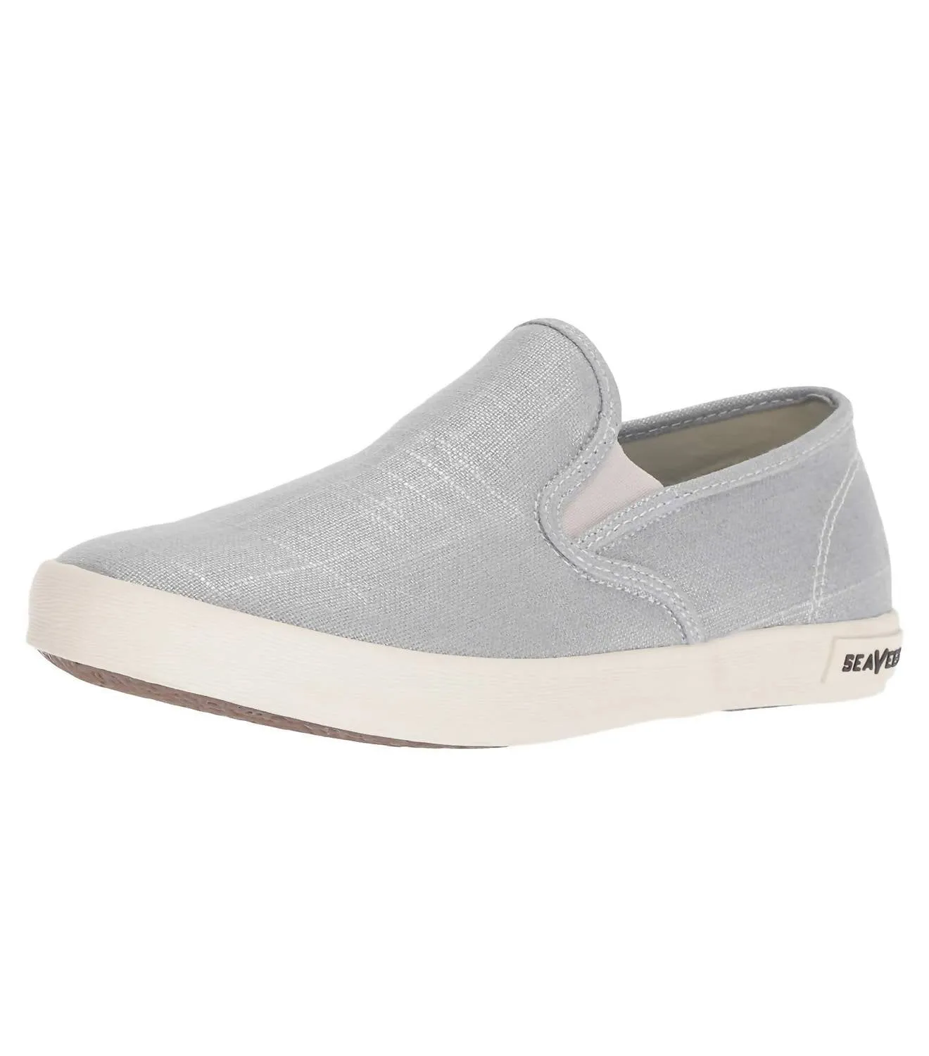 Women's Baja Metallic Slip On In Silver Linen