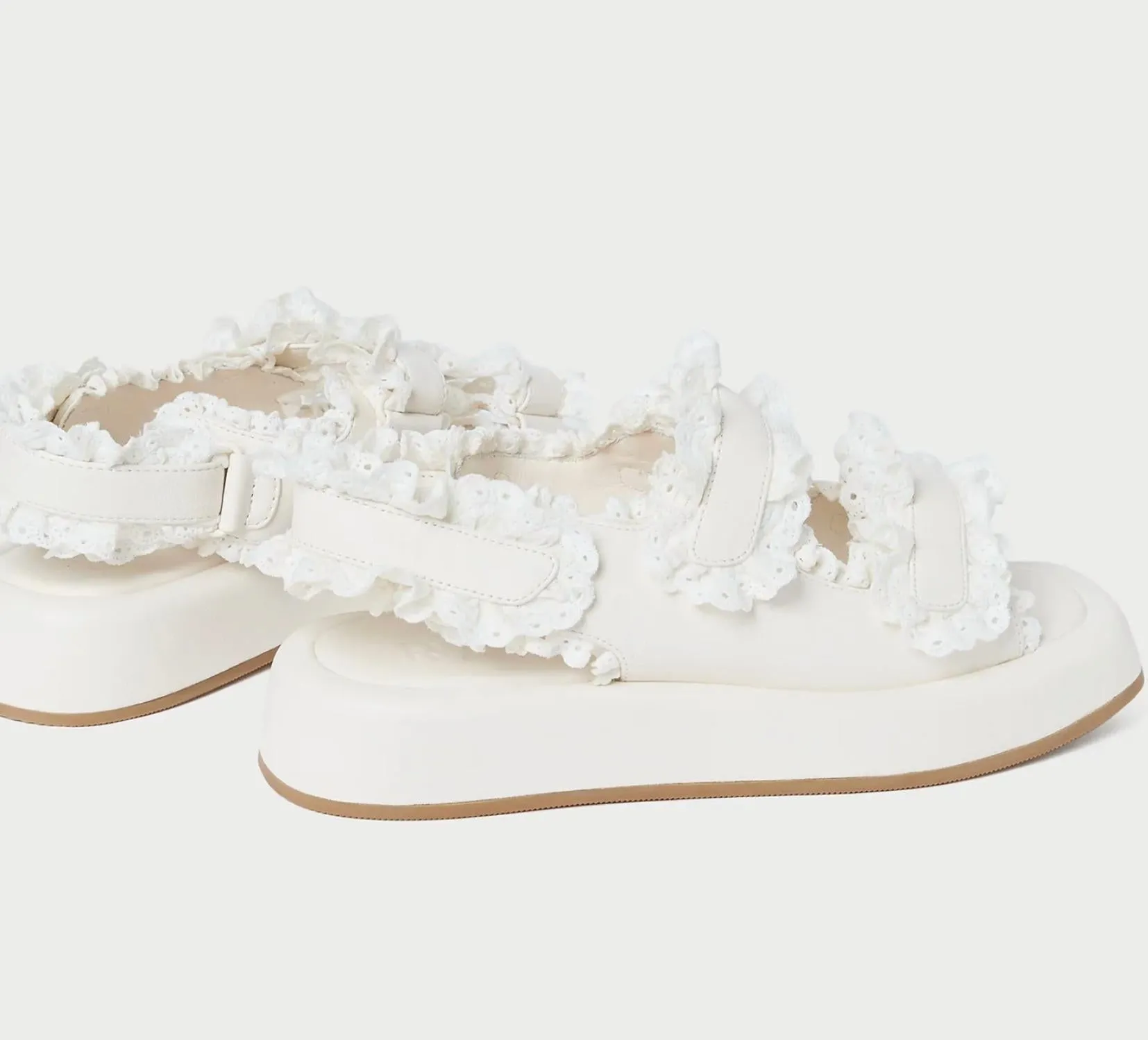 Women's Blaise Two Strap Platform Sandal In Cream